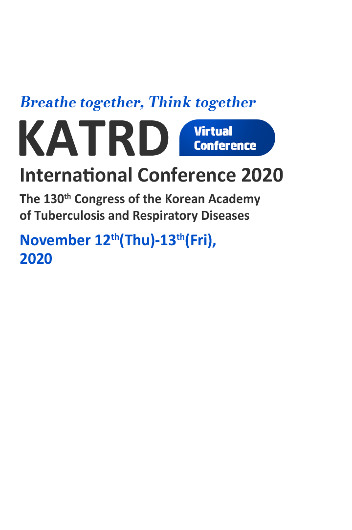Healthy Breath, Happy Life / KATRD / International Conference 2020 /The 129th Congress of the Korean Academy of Tuberculosis and Respiratory Diseases / November 11th(Wed)-13th(Fri), 2020 / Lotte Hotel World, Seoul, Korea